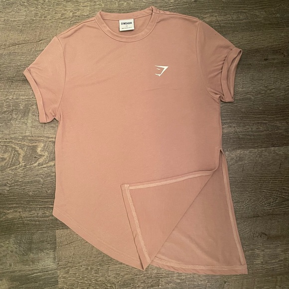 ❌SOLD❌ Gymshark XS Asymmetrical Side Tie Tee - Picture 2 of 3